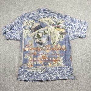 Tommy Bahama Hawaiian Shirt Paradise Found Vintage 90s‎ All Over Print Men M